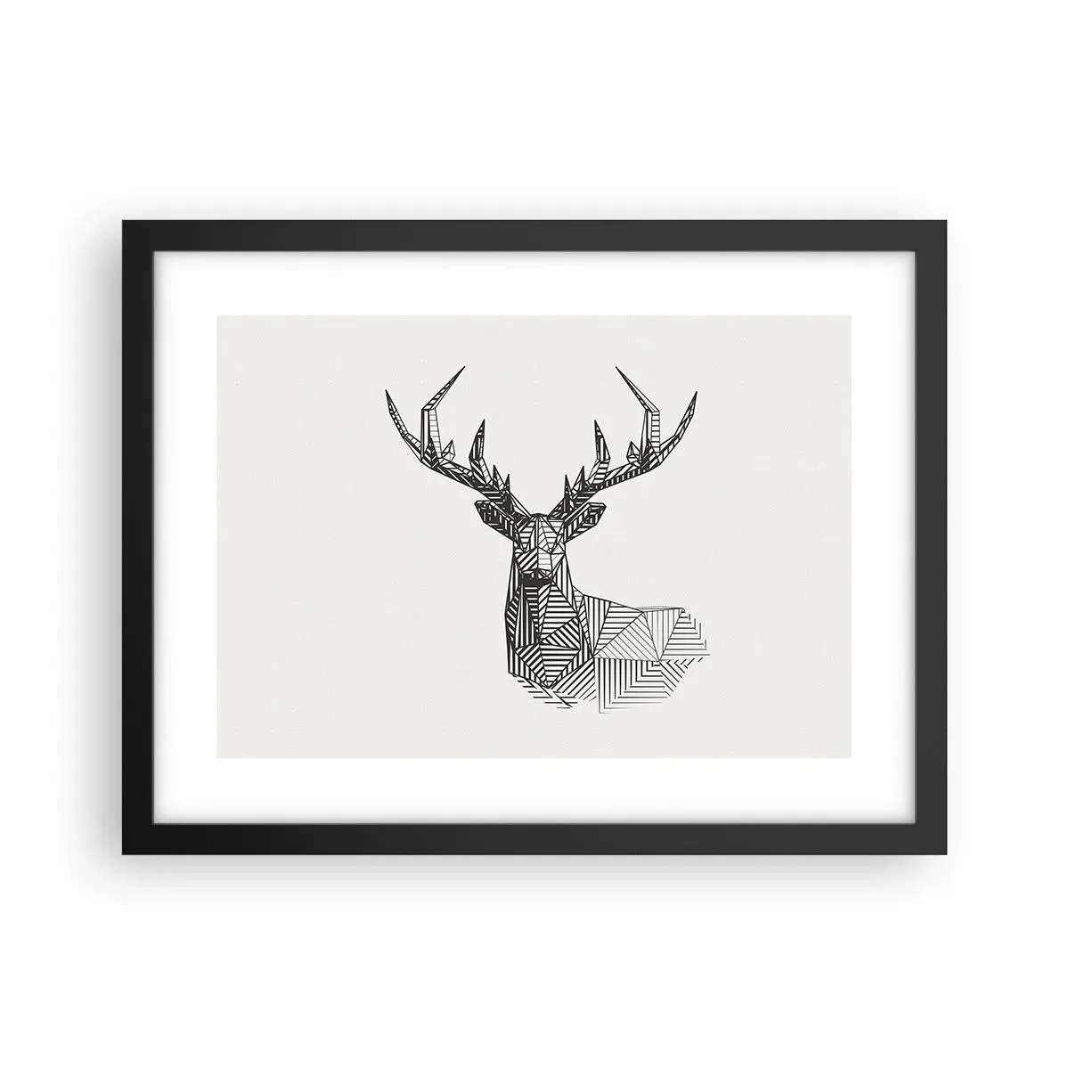 Poster in black frame - Derr in Cubist Style - 40x30 cm