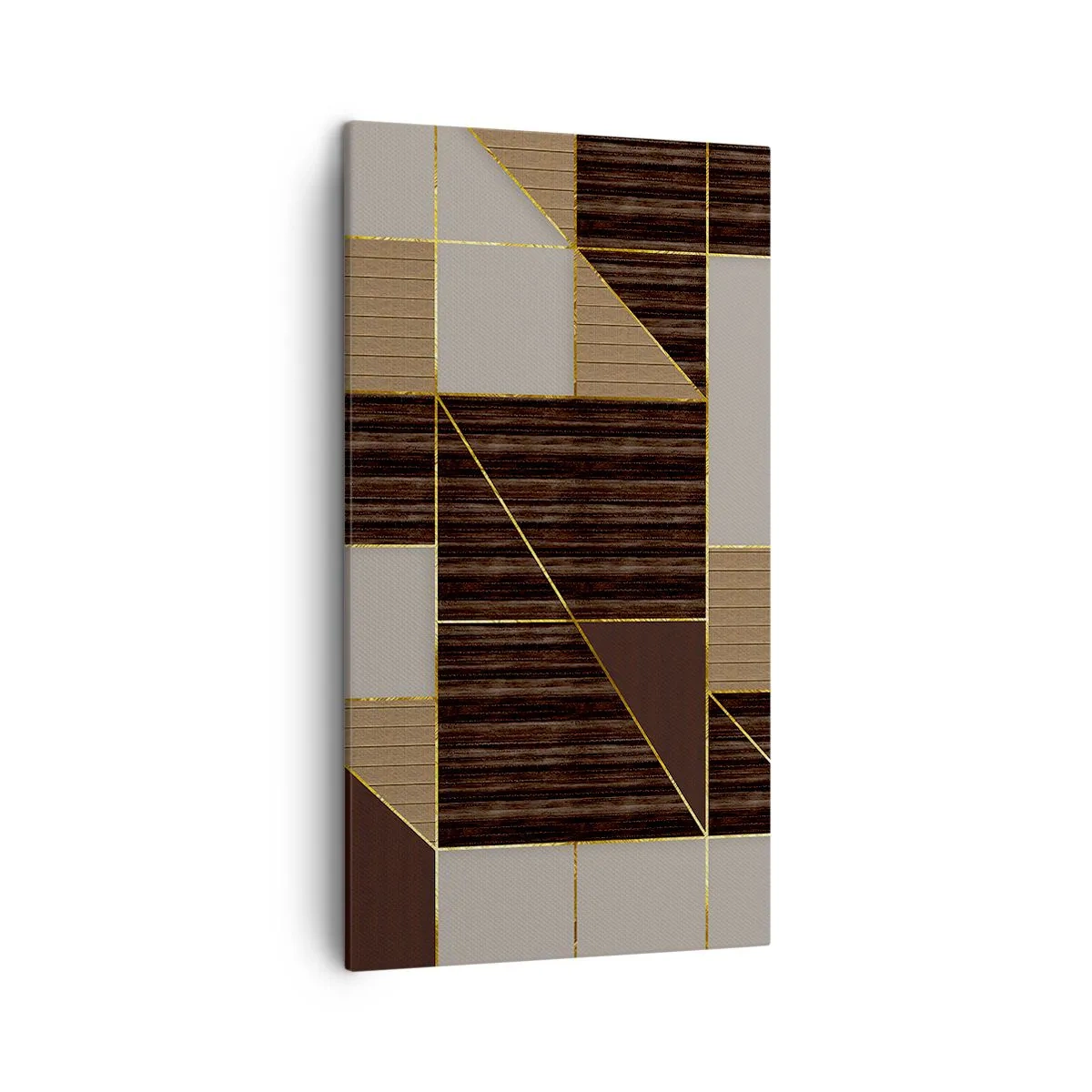 Canvas picture - Mosaic of Brown and Gold - 45x80 cm
