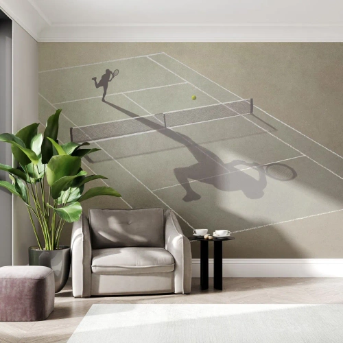 Photo Wallpaper Premium Canvas - Overcoming Yourself - Tennis, Courts, Sport - 350x256 cm