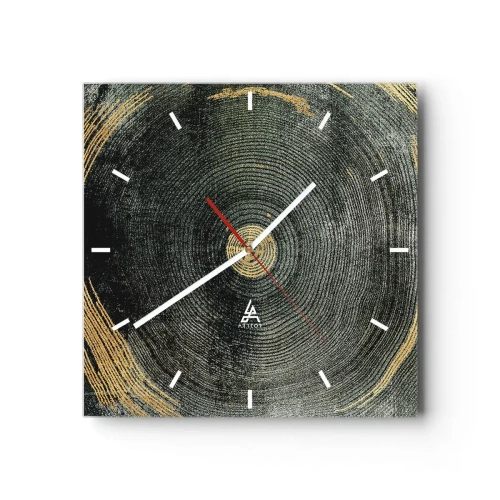 Wall clock - Clock on glass - Change and Persistance - 30x30 cm
