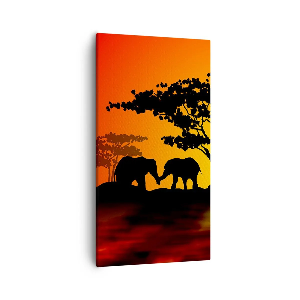 Canvas picture - Encounter on a Savannah - 55x100 cm