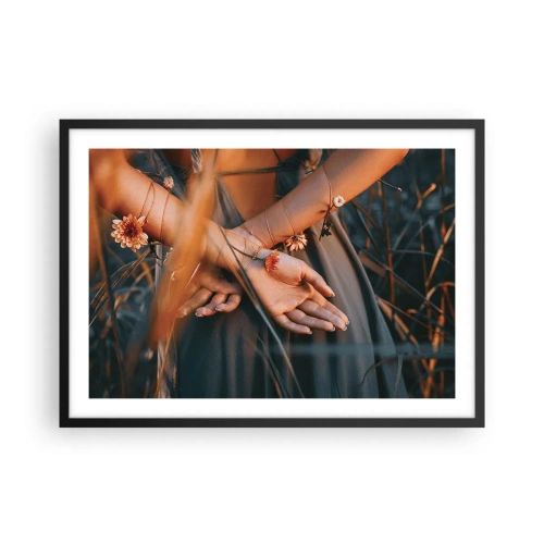 Poster in black frame - Connected with Nature - 70x50 cm