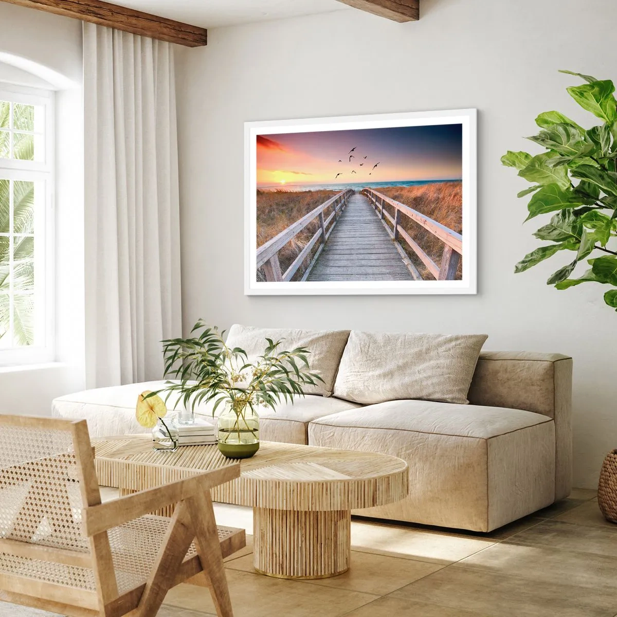 Poster in white frmae - Space of Highs - 70x50 cm