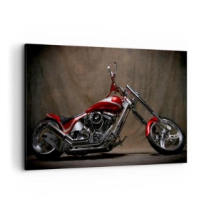 Canvas picture - Red and Silver Beauty - 120x80 cm