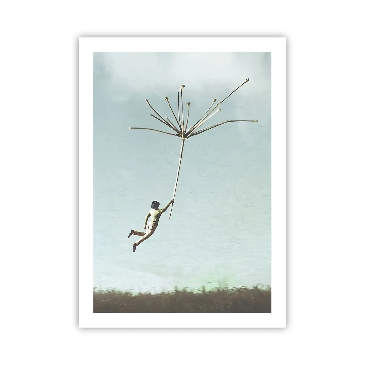 Poster - Kites, Dandelions, Wind - 50x70 cm