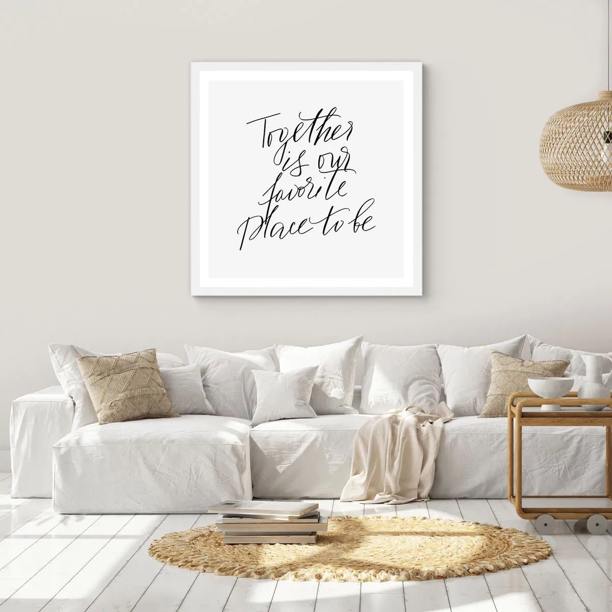 Poster in white frmae - Do You Also Feel This? - 40x40 cm