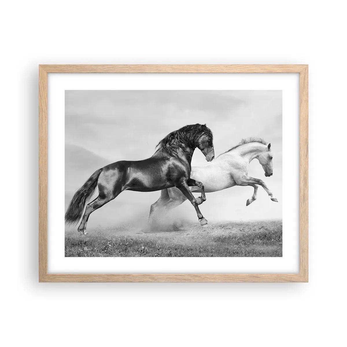 Poster in light oak frame - Angels and Demons - 50x40 cm