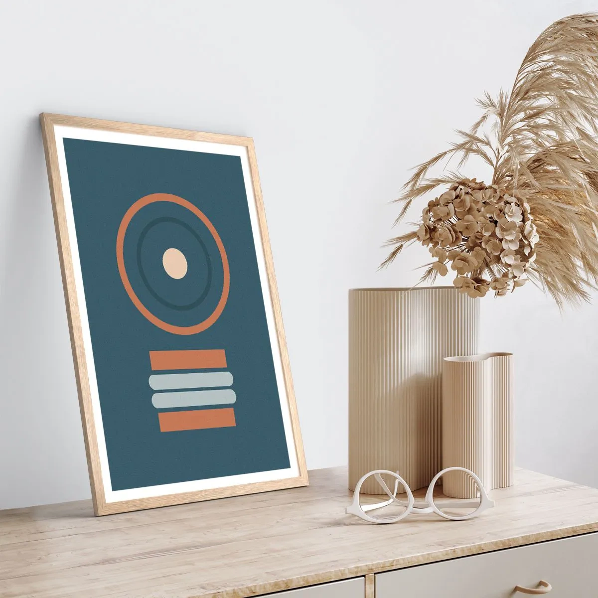 Poster in light oak frame - The Matter of Things - 50x70 cm