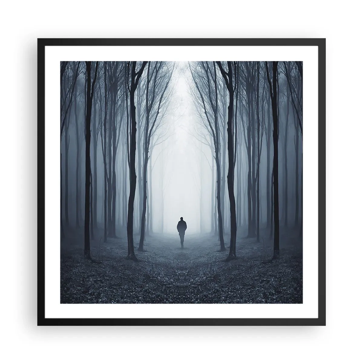 Poster in black frame - And Everything is Straight and Bright - 60x60 cm