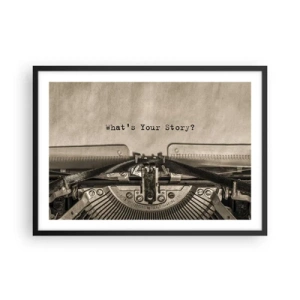 Poster in black frame - Tell Me  - 70x50 cm
