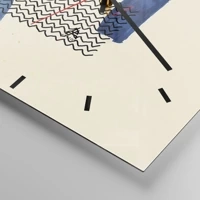 Clock face with lines