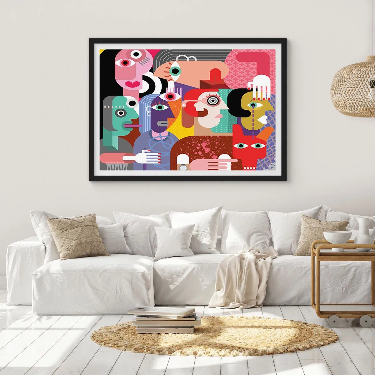 Poster in black frame - Picasso Sent Us - 70x50 cm