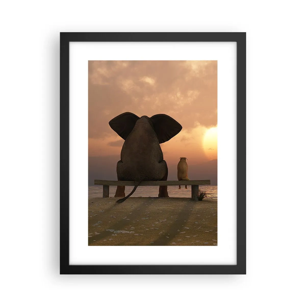 Poster in black frame - It Feels Good to Be Quiet Together - 30x40 cm