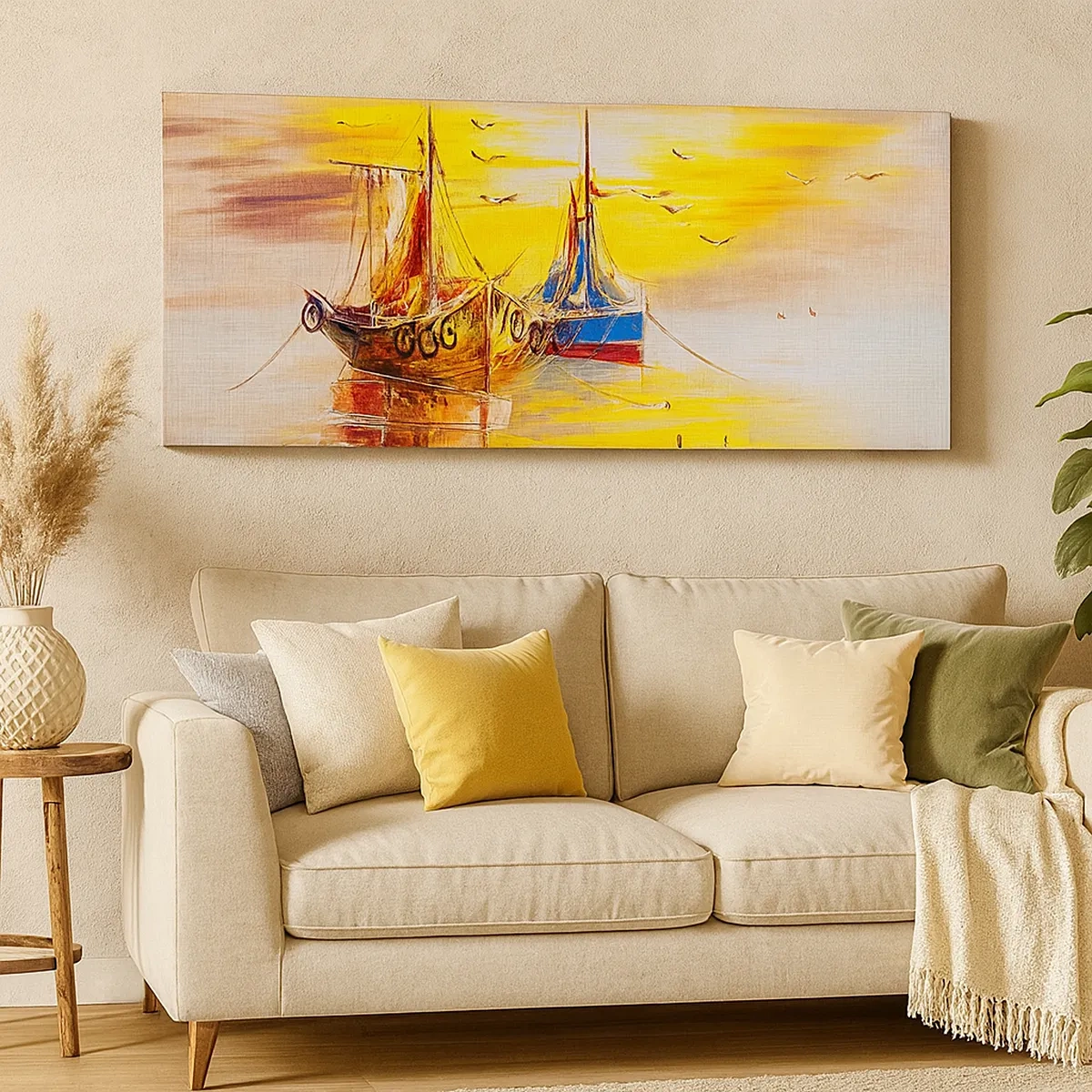 Canvas picture - Deserved Rest in Port - 30x30 cm