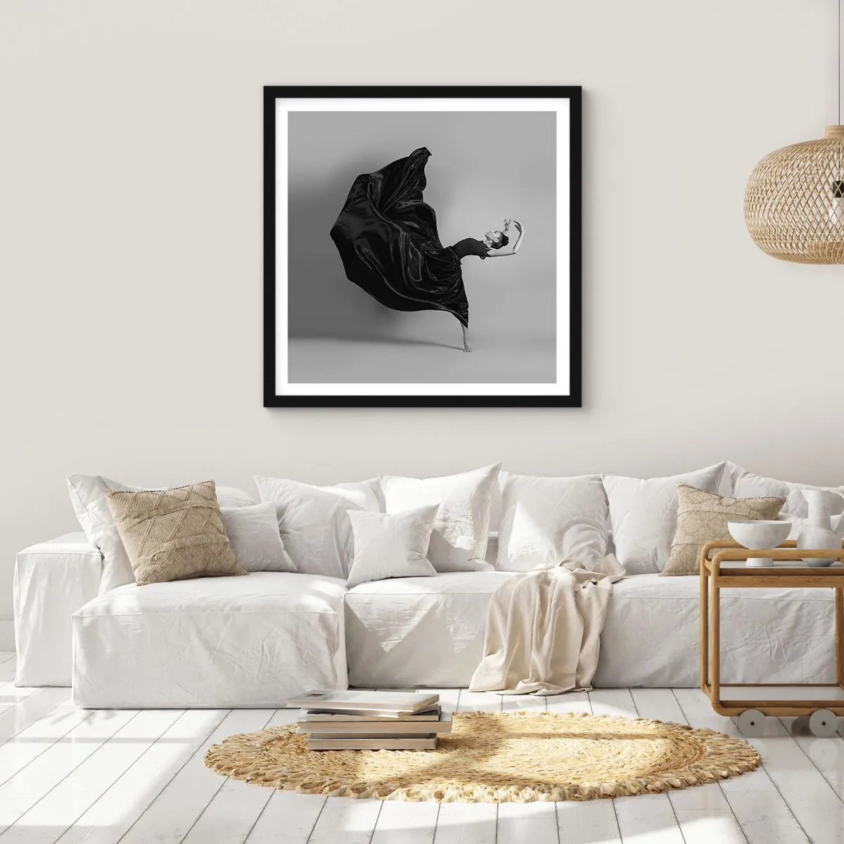 Poster in black frame - On the Wings of Music - 50x50 cm