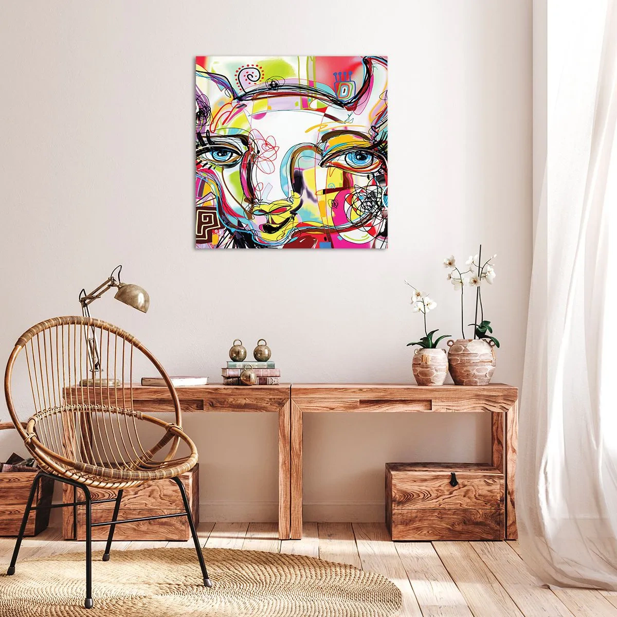 Canvas picture - Pretty Mama Cat - 50x50 cm