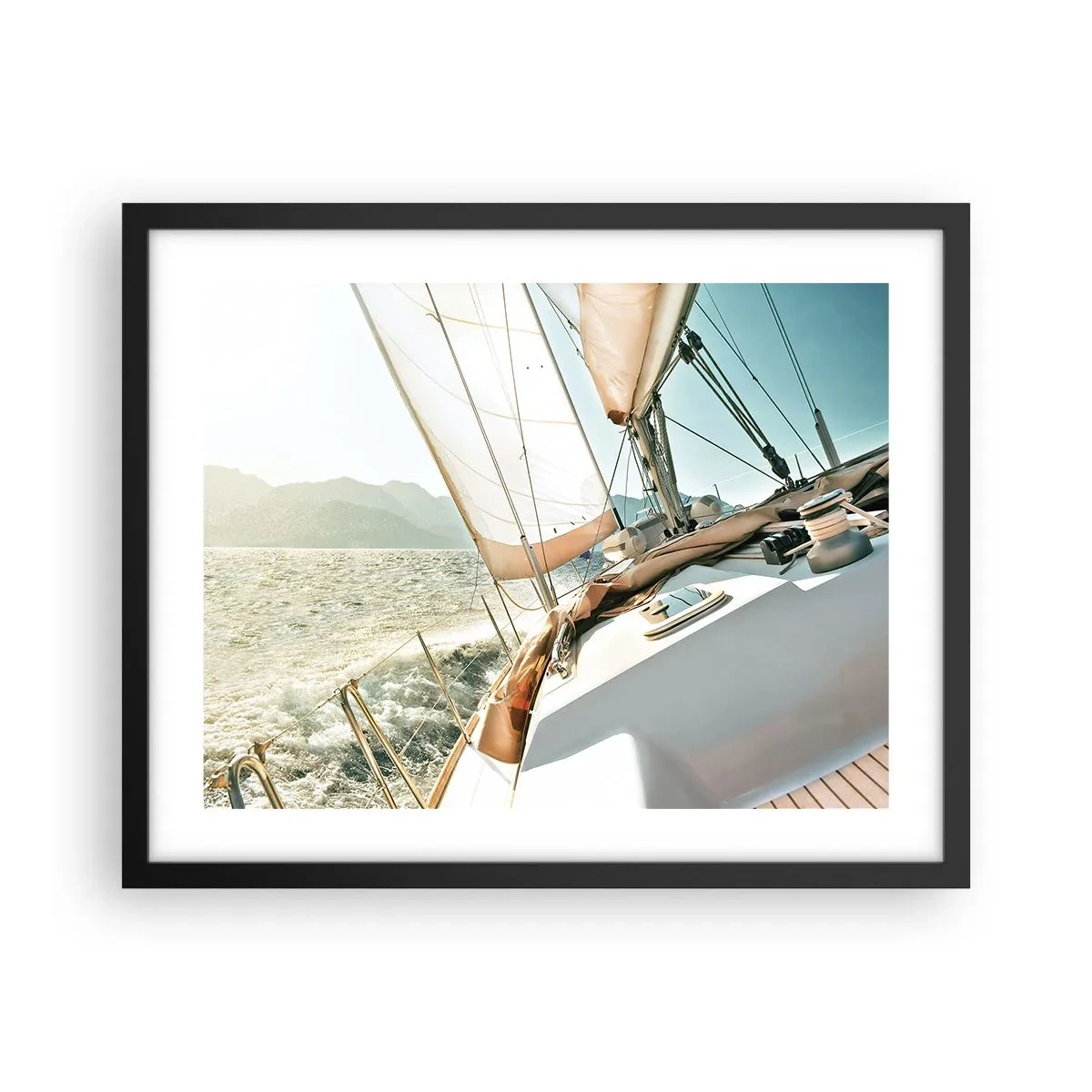 Poster in black frame - Full Sail - 50x40 cm