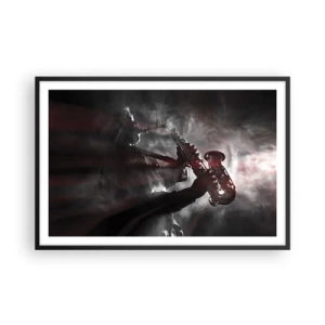 Poster in black frame - Lost in the Fog of Jazz - 91x61 cm