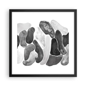 Poster in black frame - Stone Abstract - 40x40 cm