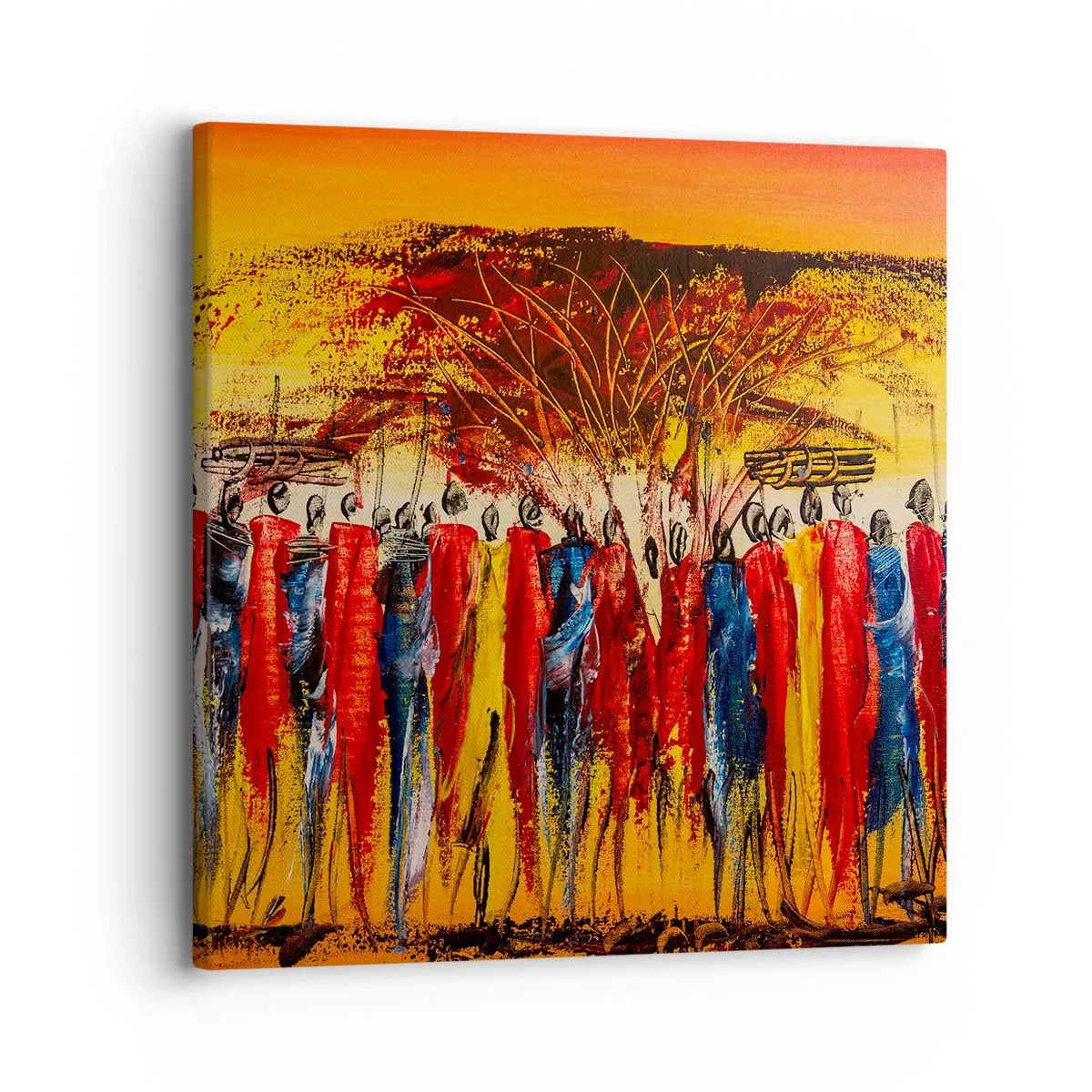 Canvas picture - Marching in the Rhythm of Tam-tam - 30x30 cm