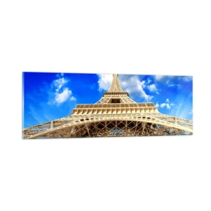 Glass picture - Reaching Sky and Clouds - 90x30 cm