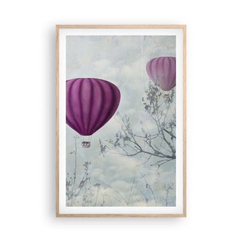 Poster in light oak frame - Like Ships in the Sky - 61x91 cm