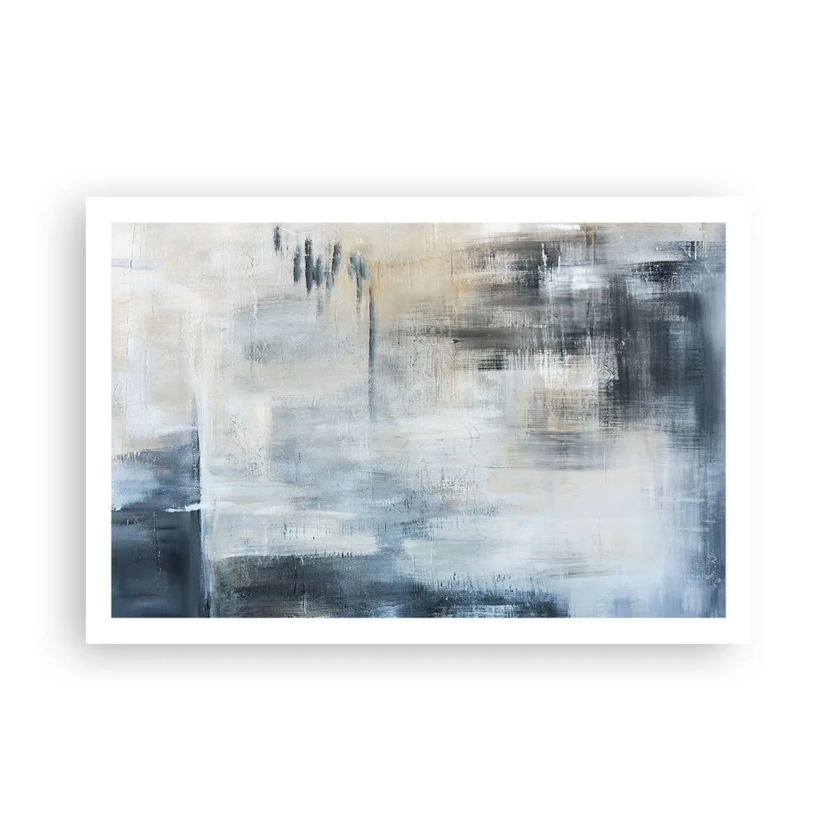 Poster - Behind the Curtain of Blue - 91x61 cm
