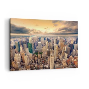 Canvas picture - Metropolis in Gold - 120x80 cm