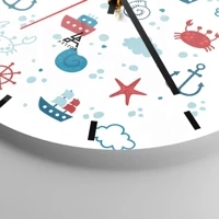 Clock face with lines