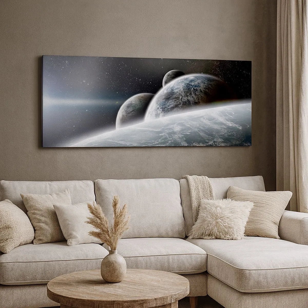 Canvas picture - Space Music of Spheres - 100x40 cm