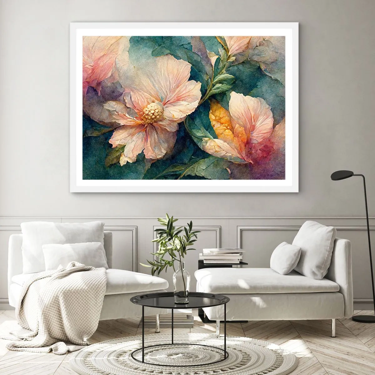 Poster in white frmae - Sheer Subtelty - 91x61 cm