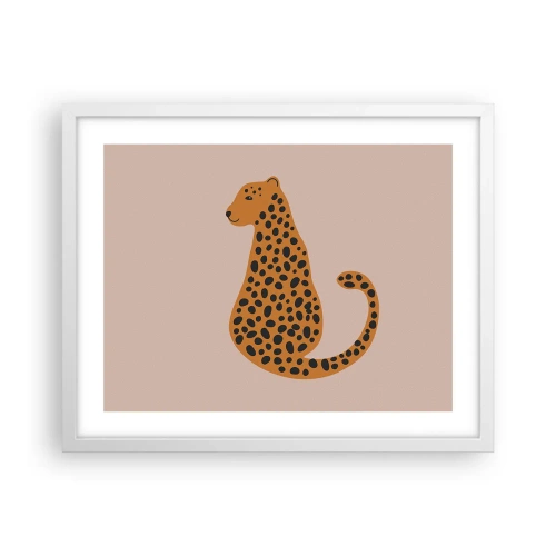 Poster in white frmae - Leopard Print Is Fashionable - 50x40 cm