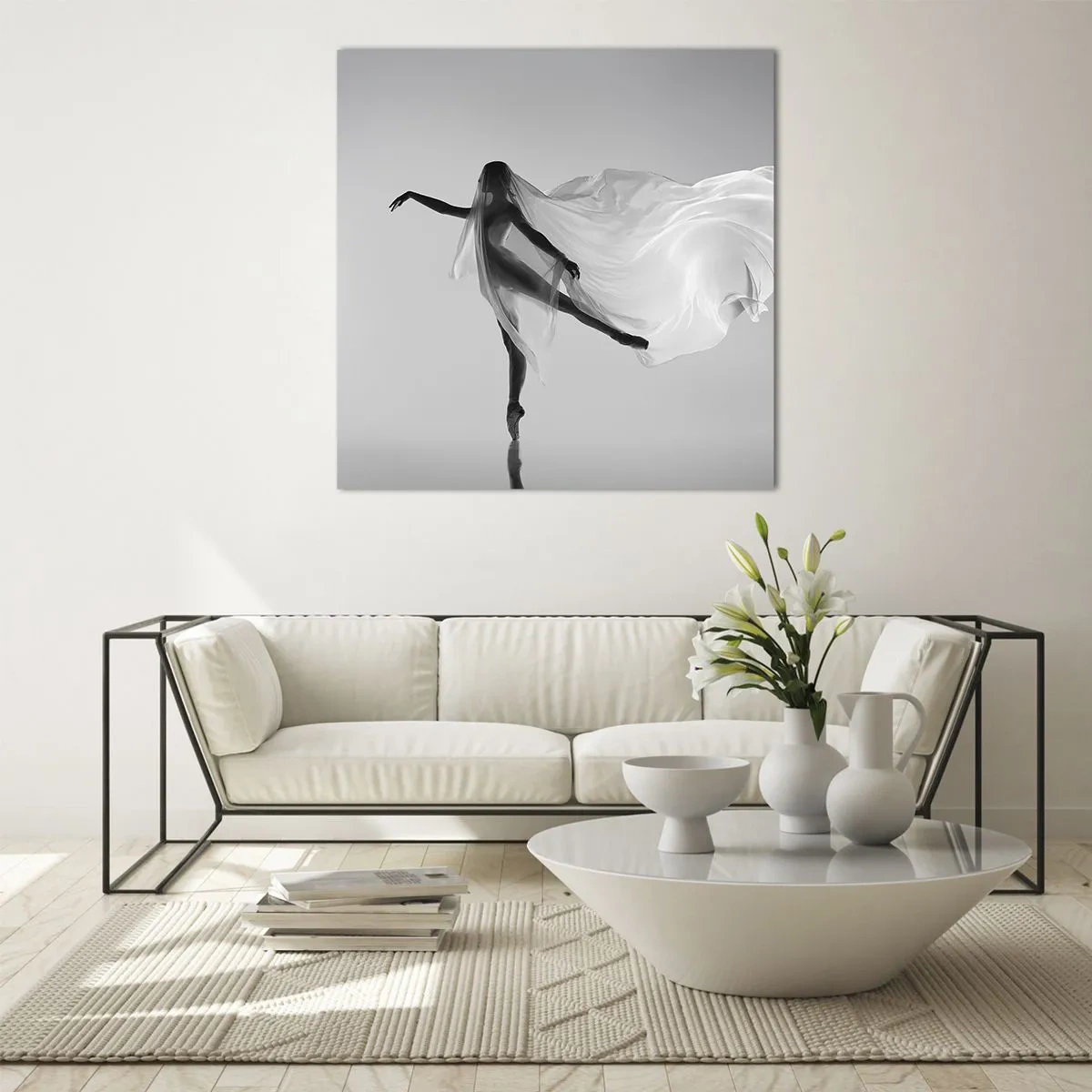 Glass picture - Lightness and Grace - 40x40 cm