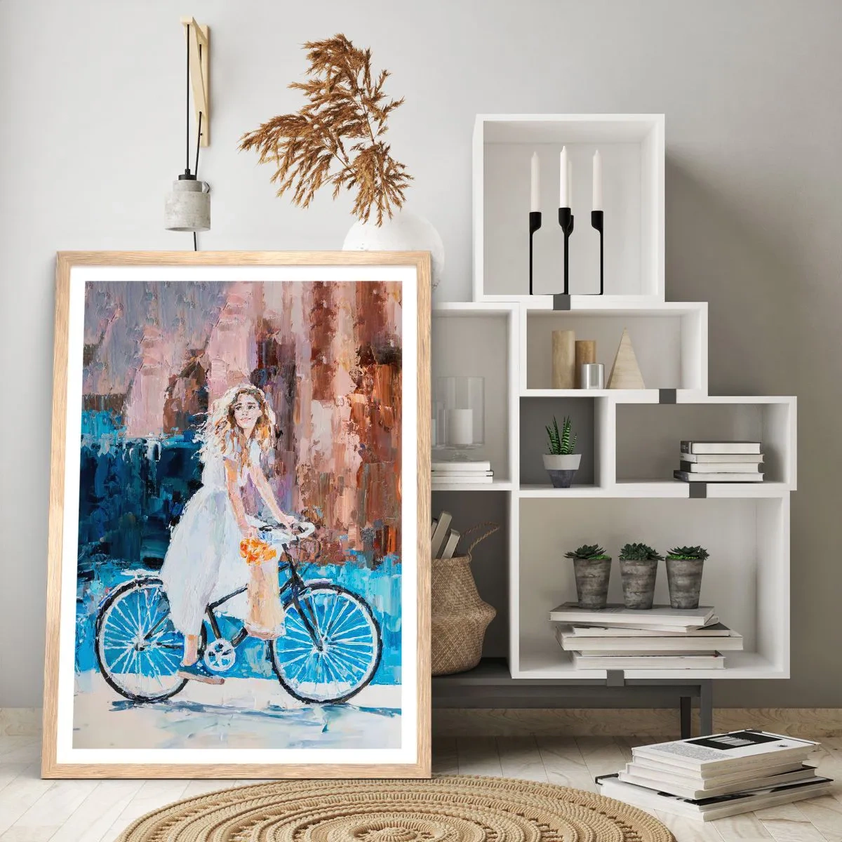 Poster in light oak frame - Morning Joy - 61x91 cm