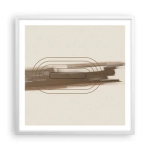 Poster in white frmae - Blast of Grey - 60x60 cm