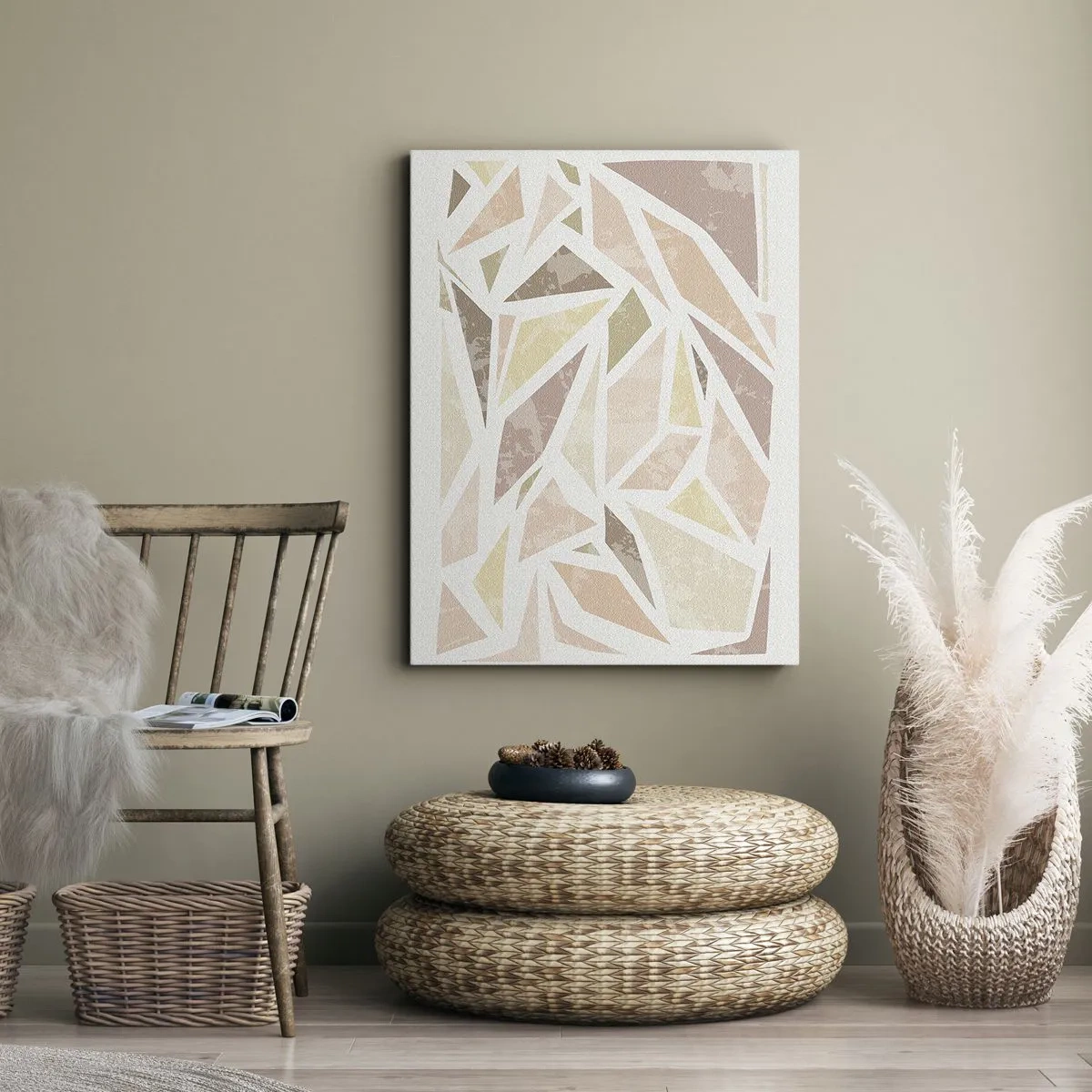 Canvas picture - Stained Glass Composition - 50x70 cm