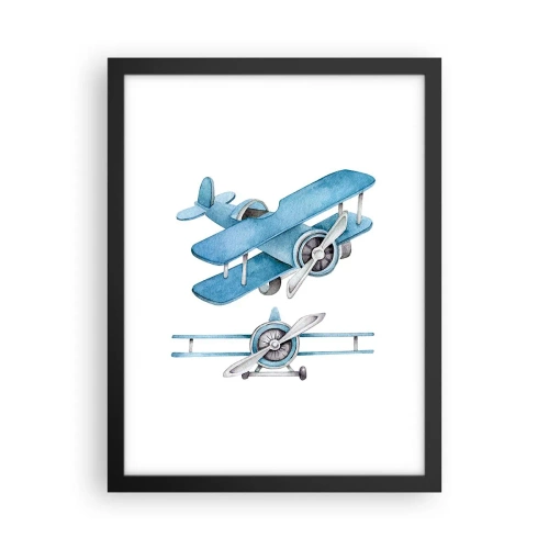 Poster in black frame - Born Winner - 30x40 cm