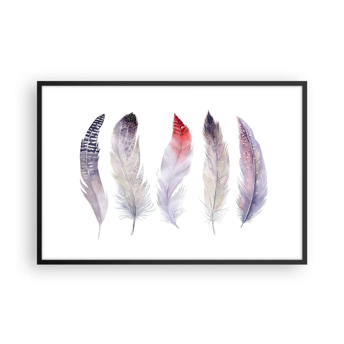 Poster in black frame - Delicate Like Pink Fog - 91x61 cm