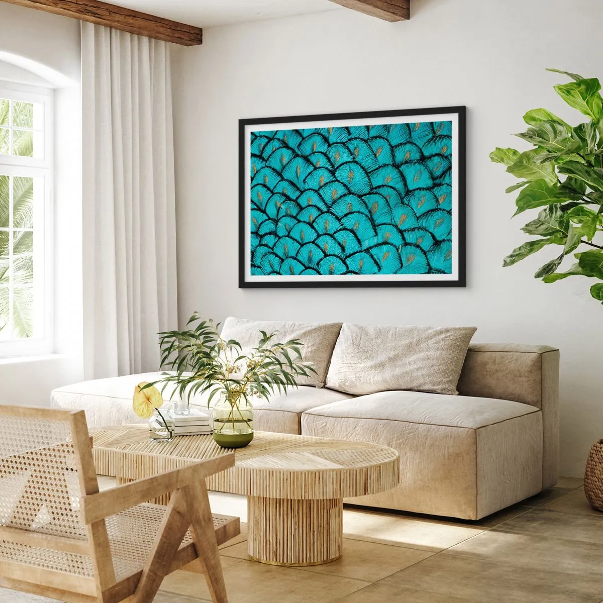 Poster in black frame - Great Feather Gala - 100x70 cm