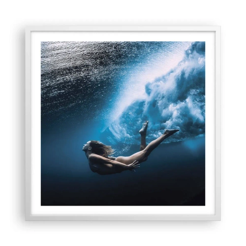 Poster in white frmae - Contemporary Syren - 60x60 cm
