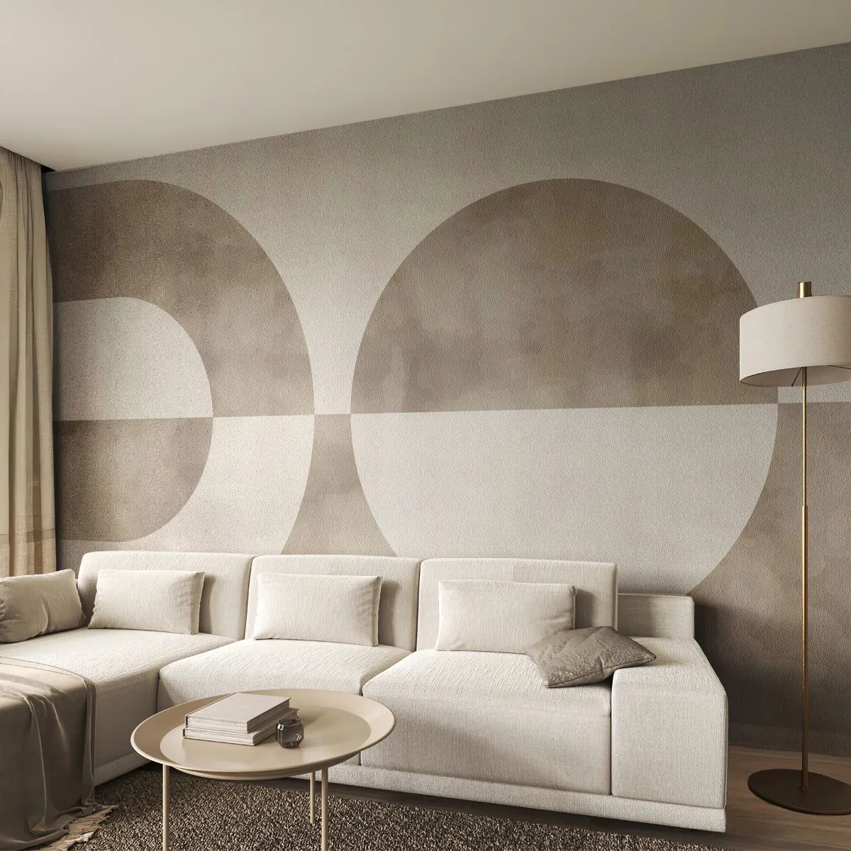 Photo Wallpaper Standard Eco - Similarities and Differences - Minimalism, Bright, Shapes - 200x140 cm