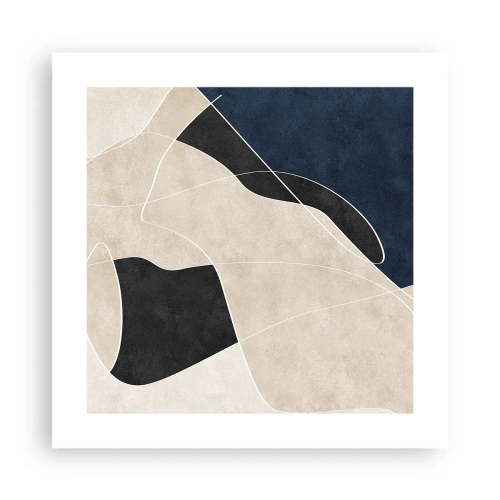 Poster - Abstract Composition - Contrast of Colours - 40x40 cm