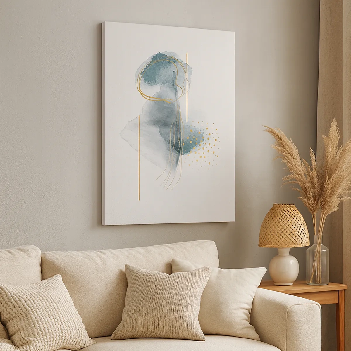 Canvas picture - On the Relationships of Grey and Gold - 50x70 cm