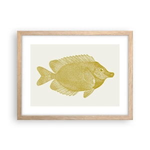 Poster in light oak frame - Just a Fish - 40x30 cm