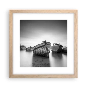 Poster in light oak frame - Now Only a Memory - 30x30 cm