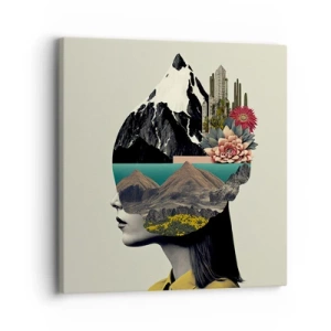 Canvas picture - Woman - Always a Mystery - 30x30 cm