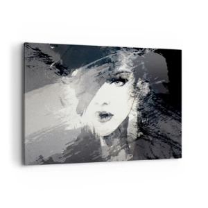Canvas picture - From Behind Grey Voile - 100x70 cm