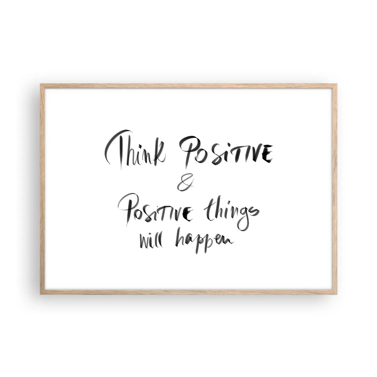 Poster in light oak frame - How to Live? - 100x70 cm