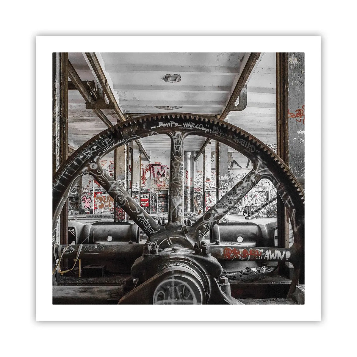 Poster - Secret Life of a Factory - 60x60 cm