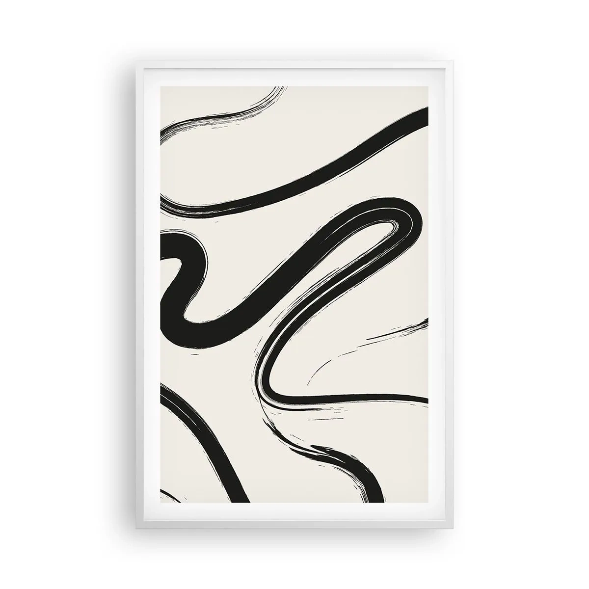 Poster in white frmae - Black and White Fancy - 61x91 cm